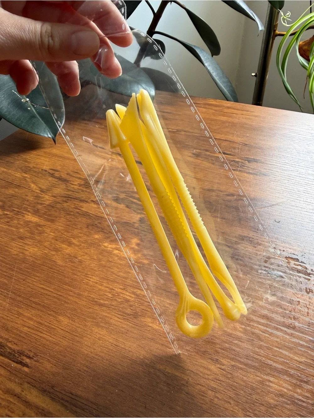 plastic modeling tools designed for shaping polymer clay, fondant, or pottery.